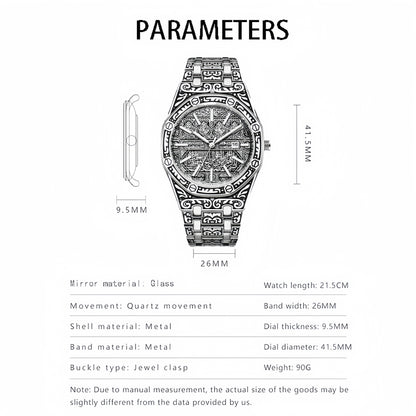 Kiswa Kaba Dial watch-Rubber Bracelet-For Men